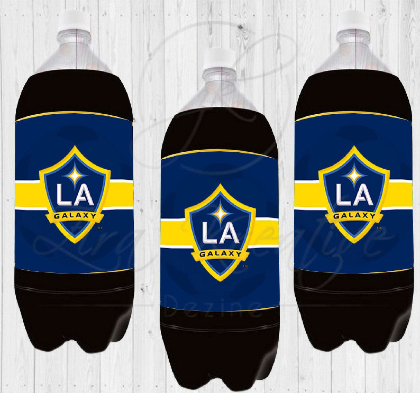 LA Galaxy FC 2 Liter Bottle Labels, Digital Download, Party Favor