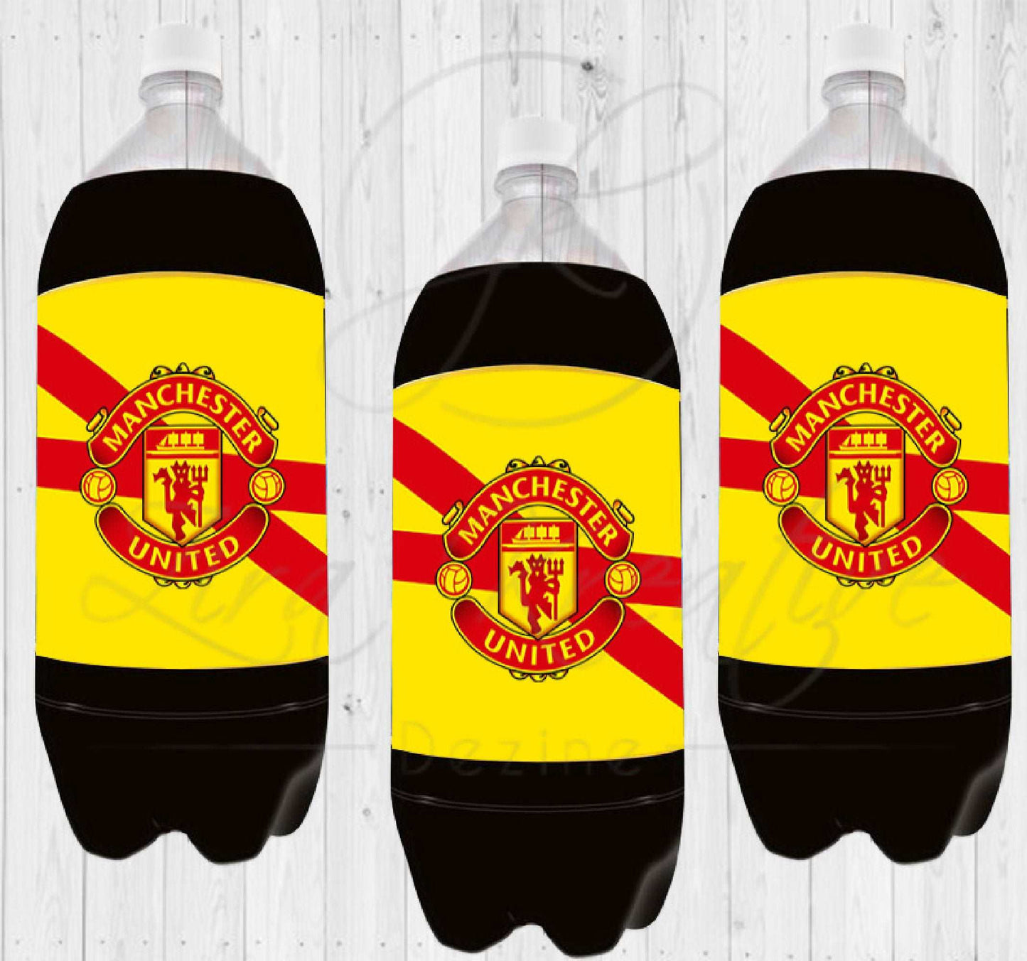 Manchester United FC 2 Liter Bottle Labels, Digital Download, Party Favor