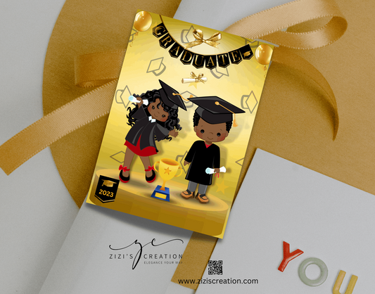 Customizable Graduation Card Digital Download for Canva: Celebrate Your Loved One's Achievements with a Personalized Card