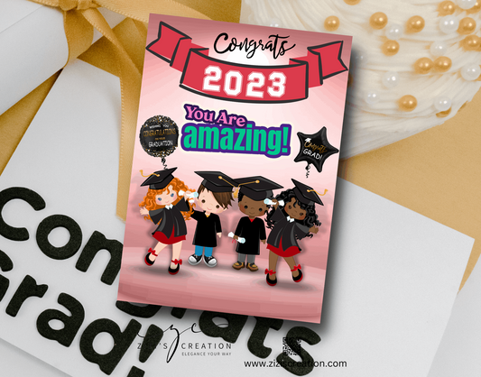 Customizable Graduation Card Digital Download for Canva: Celebrate Your Loved One's Achievements with a Personalized Card