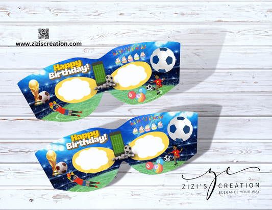 Mask | Soccer Theme | Unique Personalization | Party-Ready Digital Designs for Kids with Fun-Filled Kids Party Digital Designs