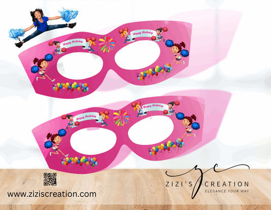 Mask | Cheerleader | Unique Personalization | Party-Ready Digital Designs for Kids with Fun-Filled Kids Party Digital Designs