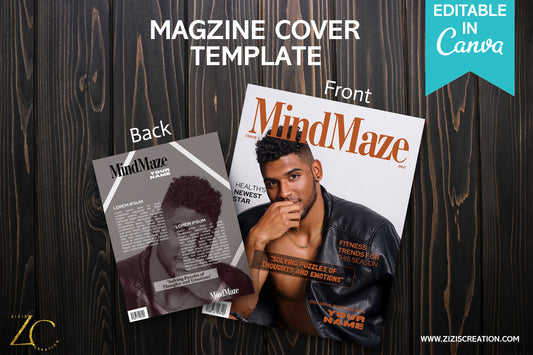 Mind maze | Magazine Cover Template with PLR Rights | Editable in Canva | Digital Magazine Cover | Customizable | Digital Download | Printable
