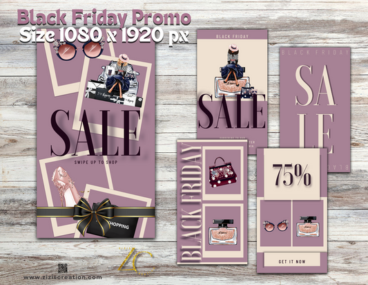 Customizable IG Story Templates | Templates for Canva | Boost Your Black Friday Sales | Editable | Digital download