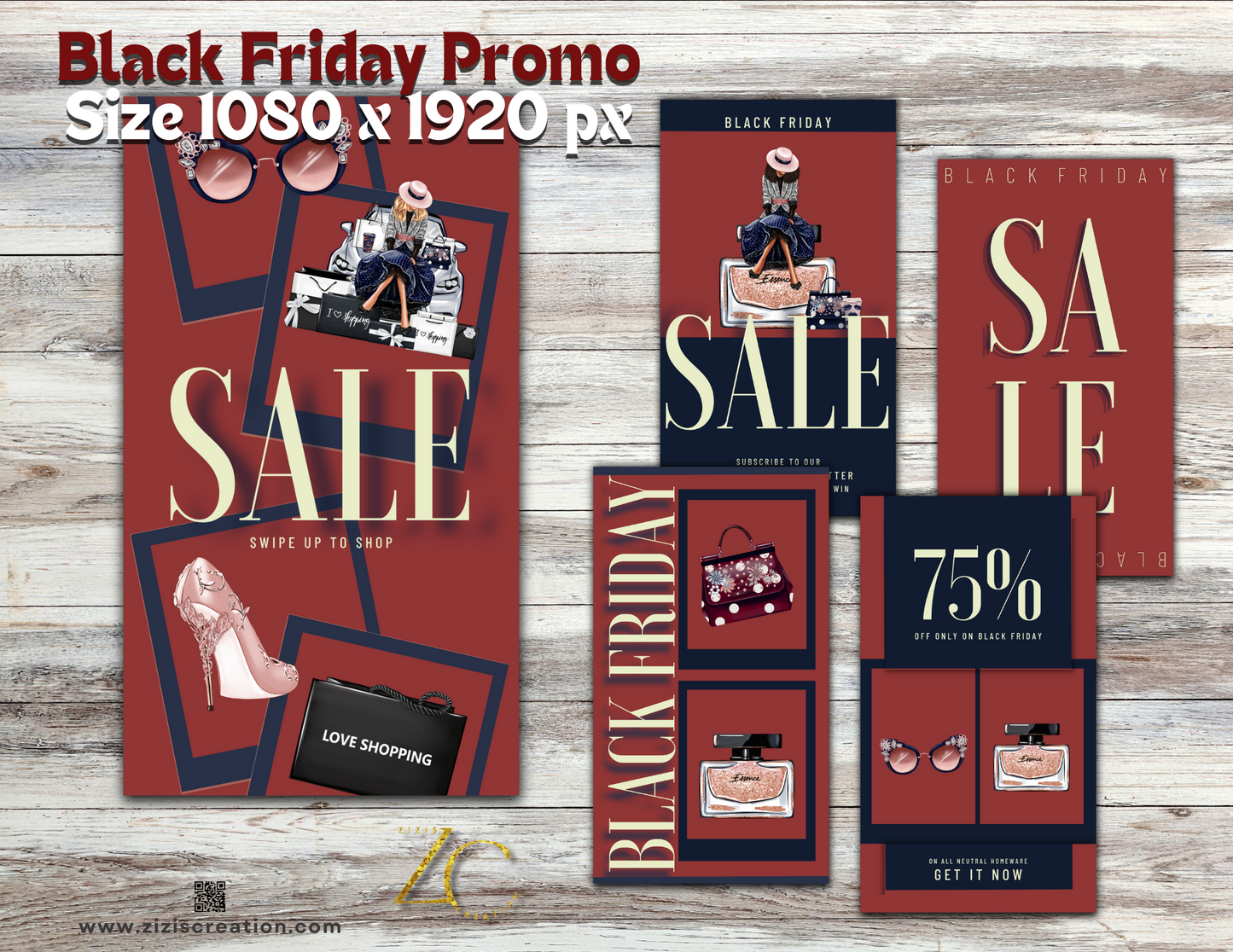 Customizable IG Story Templates | Templates for Canva | Boost Your Black Friday Sales | Editable | Digital download