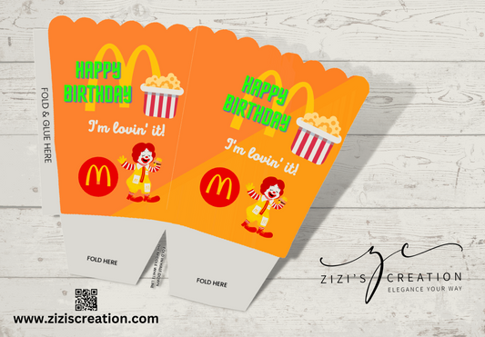 Pop Corn | Yellow & Red | Unique Personalization | Party-Ready Digital Designs for Kids with Fun-Filled Kids Party Digital Designs