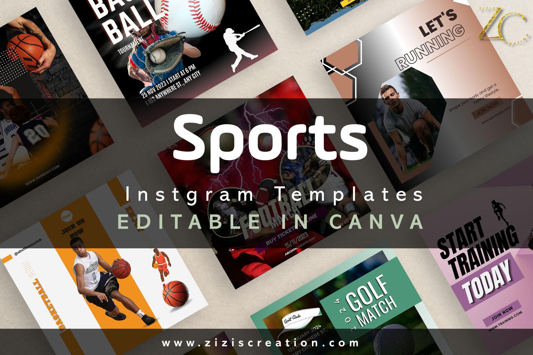 Sports | Instagram Template with PLR Rights | Editable in Canva | Customizable | Digital Download | Printable