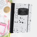 A5 Splash Composition Hardcover Binder in Black & White