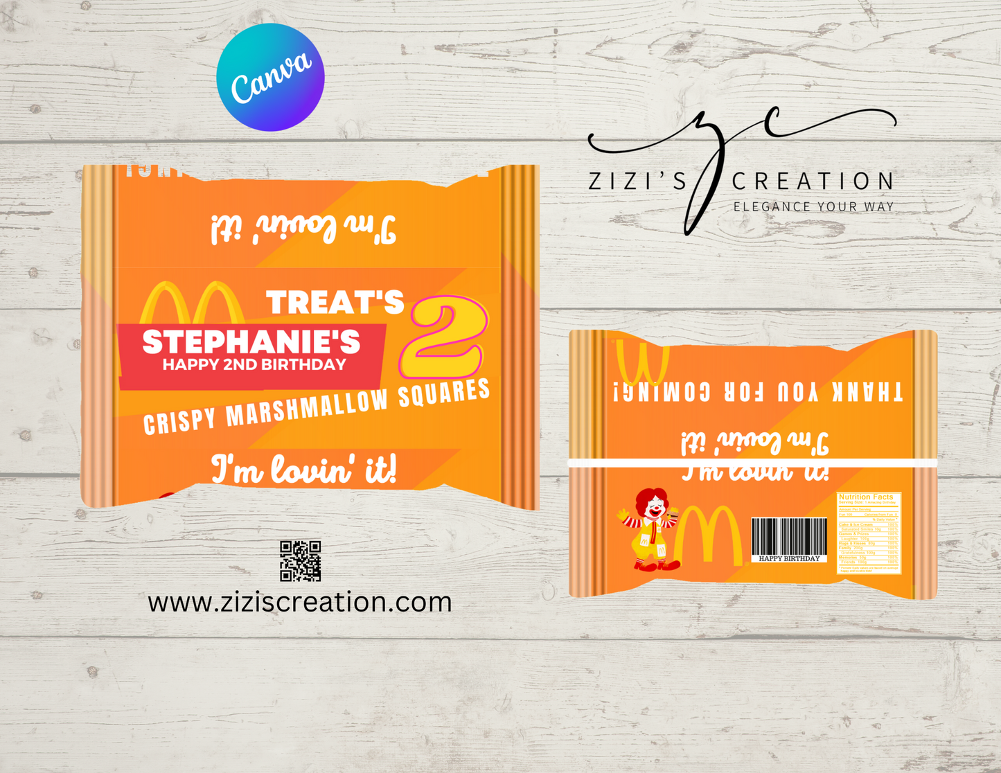 Rice Krispie label | Yellow & Red | Unique Personalization | Party-Ready Digital Designs for Kids with Fun-Filled Kids Party Digital Designs