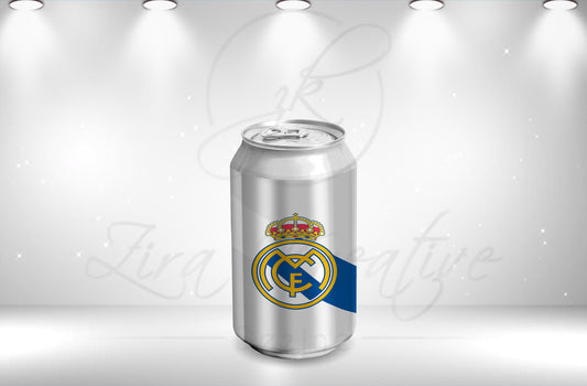 Real Madrid Club de Fútbol Inspired 8oz soda can wrapper, DIGITAL DOWNLOAD