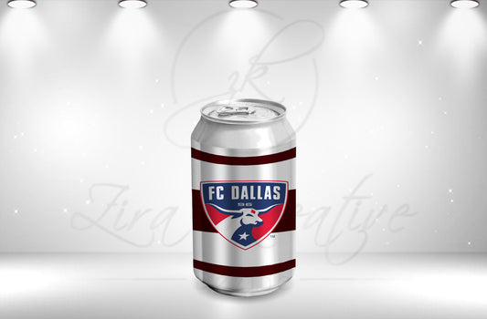 FC Dallasl Inspired 8oz soda can wrapper, DIGITAL DOWNLOAD