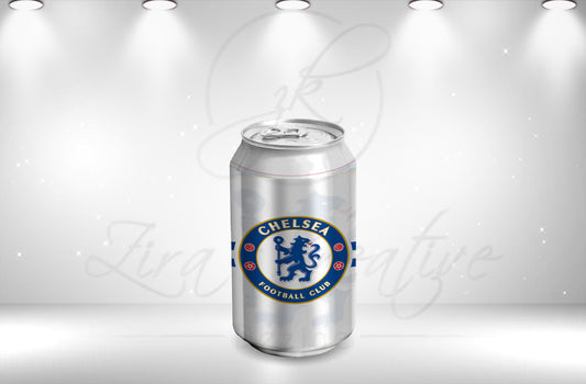 Chelsea FC Inspired 8oz soda can wrapper, DIGITAL DOWNLOAD