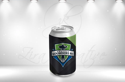 Seattle Sounders FC Inspired 8oz Soda Can wrapper, DIGITAL DOWNLOAD