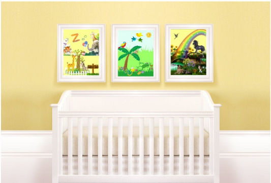 Set of 3, Nursery decor, Nursery wall art, Modern Nursery prints, Zoo nursery decor, zoo nursery prints, Zoo Animal prints for nursery