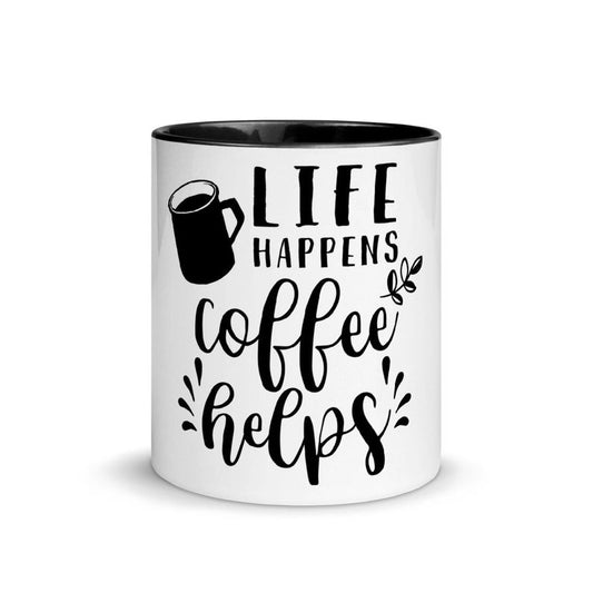 Funny Coffee Mug-LIFE Happens, Coffee Helps