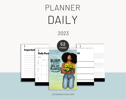Broom daily Planner, Christmas Gift, DATED Planner, Weekly Planner, Daily Planner, Yearly Planner, To Do planner, instant download, digital