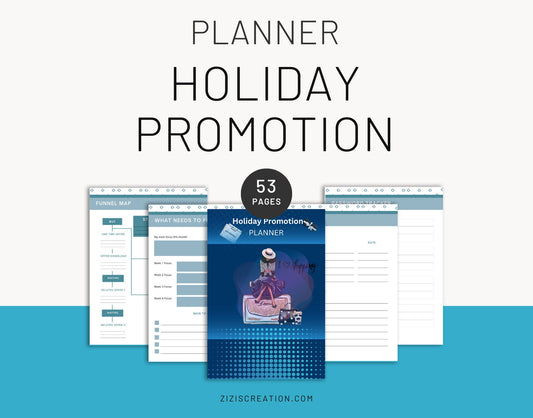 Holiday Promotion Planner | Vacations planner | Marketing Template | Commercial Use