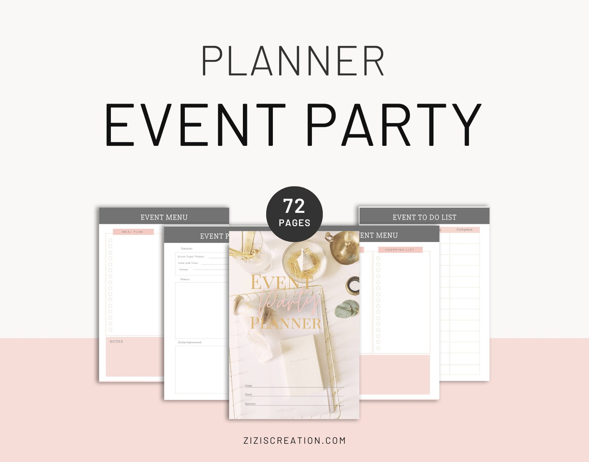 Event Party Planner | Event management Planner | purpose planner| Instant PDF Download