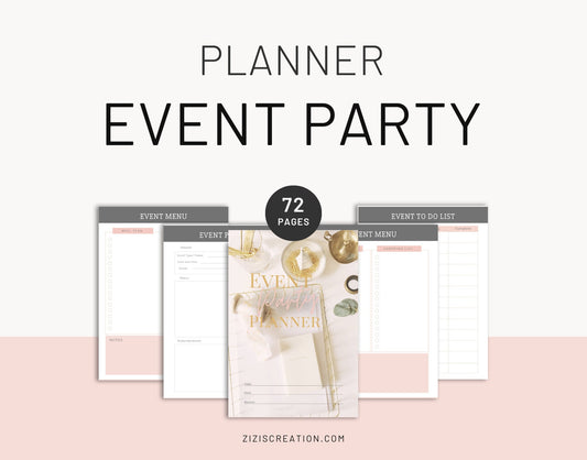 Event Party Planner | Event management Planner | purpose planner| Instant PDF Download