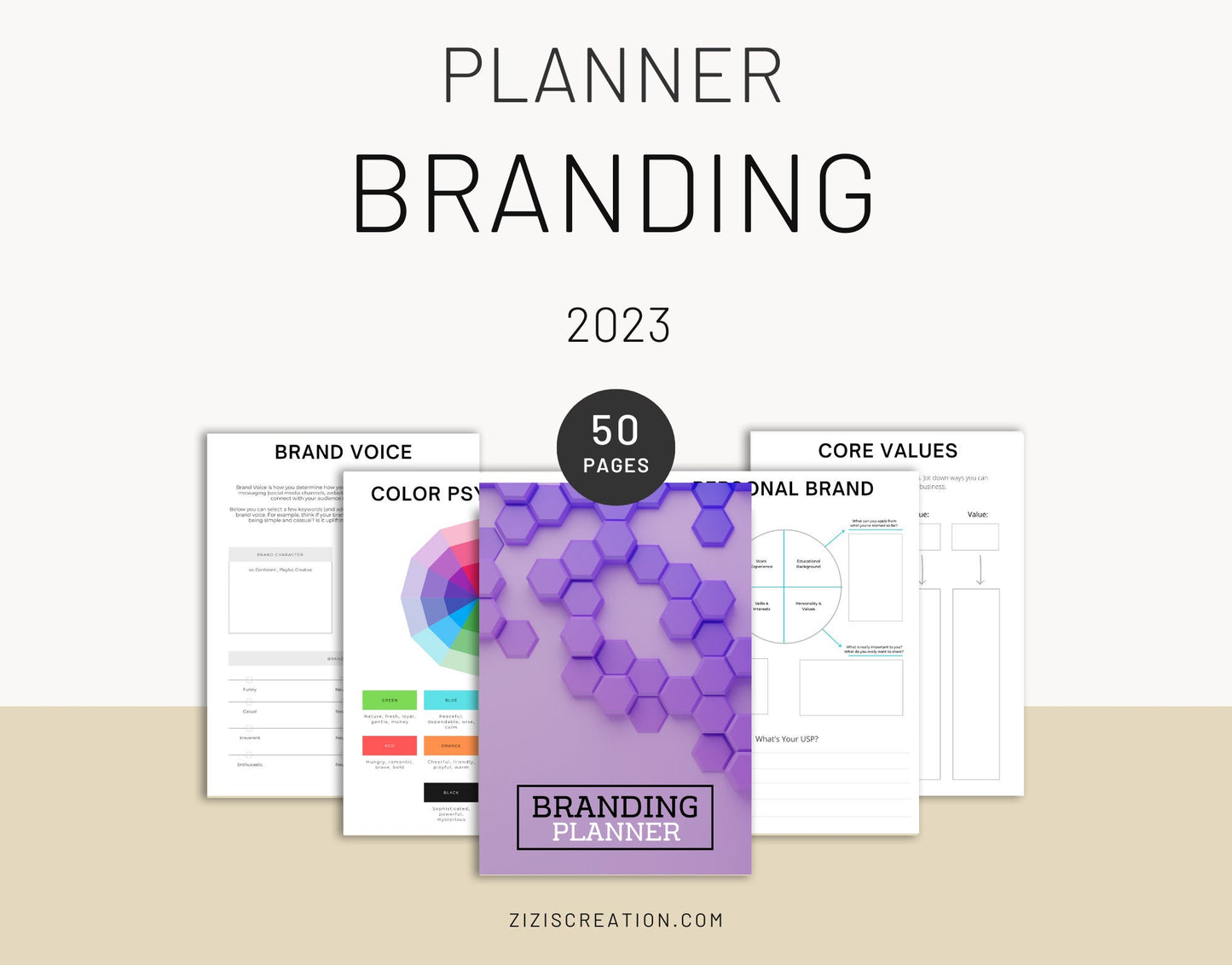 Branding planner, 2023 Planner, Brand strategy, business Planner, logo Planner, Yearly Planner, To Do planner, instant download, digital