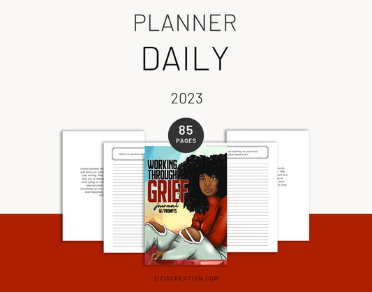 Grief Daily Planner, 2023 Planner, Weekly Planner, Daily Planner, Yearly Planner, To Do planner, instant download, digital