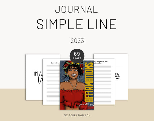 Simple line journal, 2023 Planner, DATED Planner, Weekly Planner, Daily Planner, Yearly Planner, To Do planner, instant download, digital