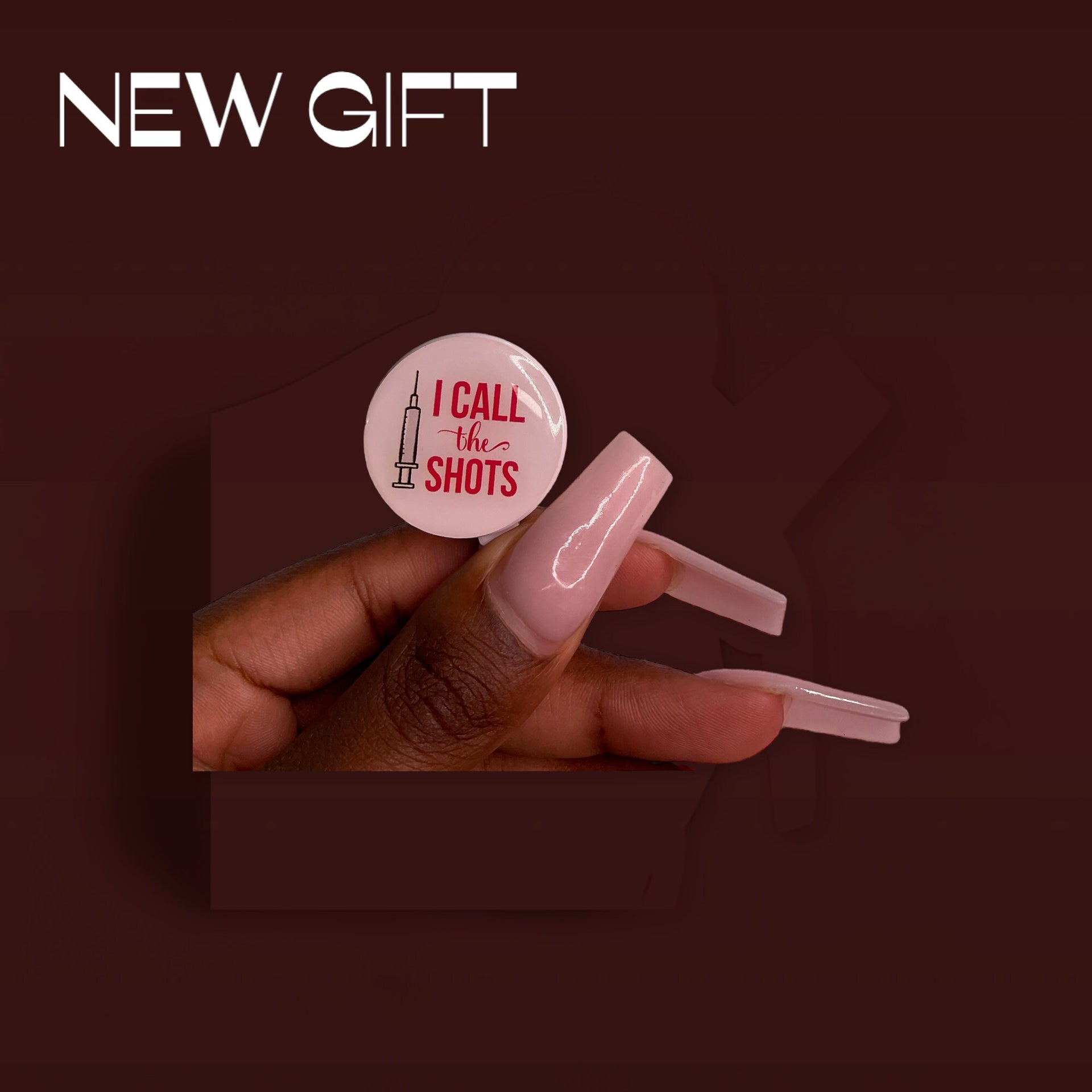 I call the shots badge, Gift, Badge Reel, Work Badge, Pastel Color Badge Reel, Acrylic Badge Reel