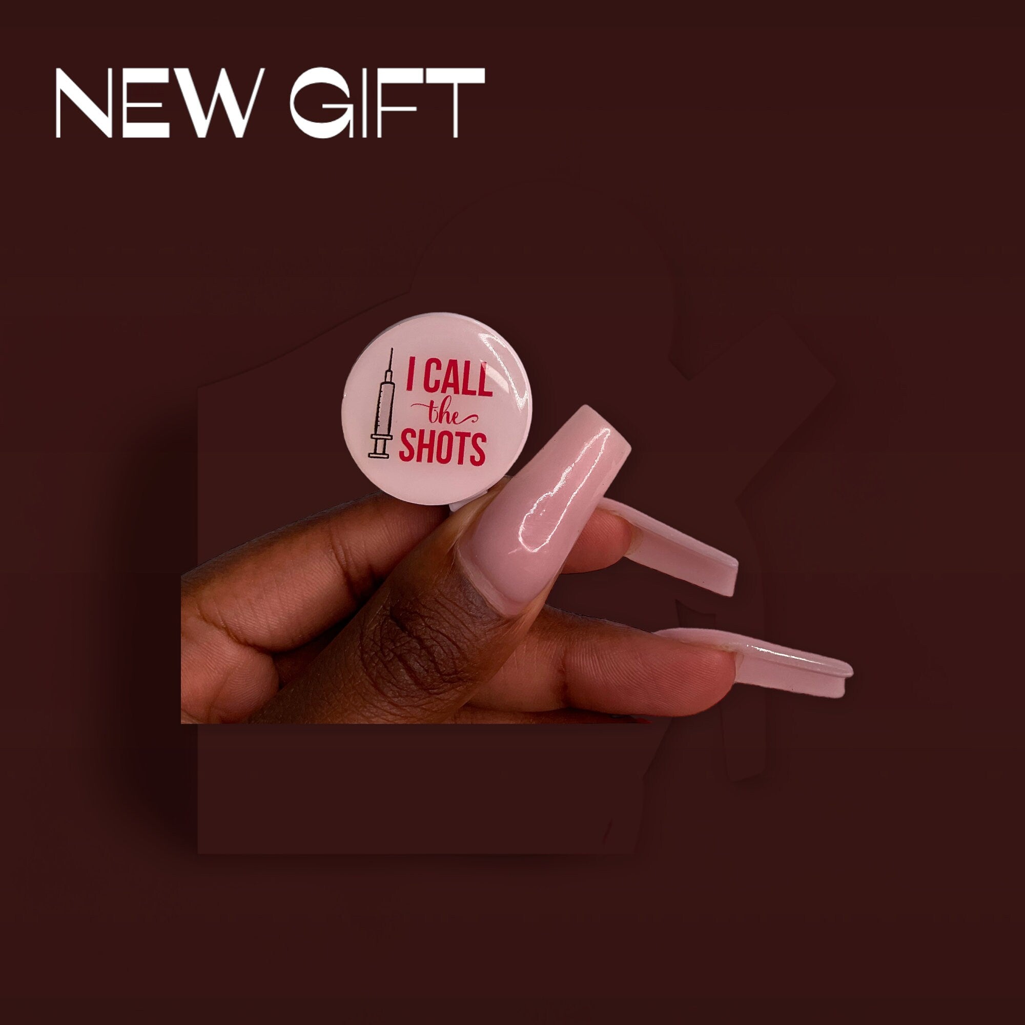 I call the shots badge, Gift, Badge Reel, Work Badge, Pastel Color Badge Reel, Acrylic Badge Reel