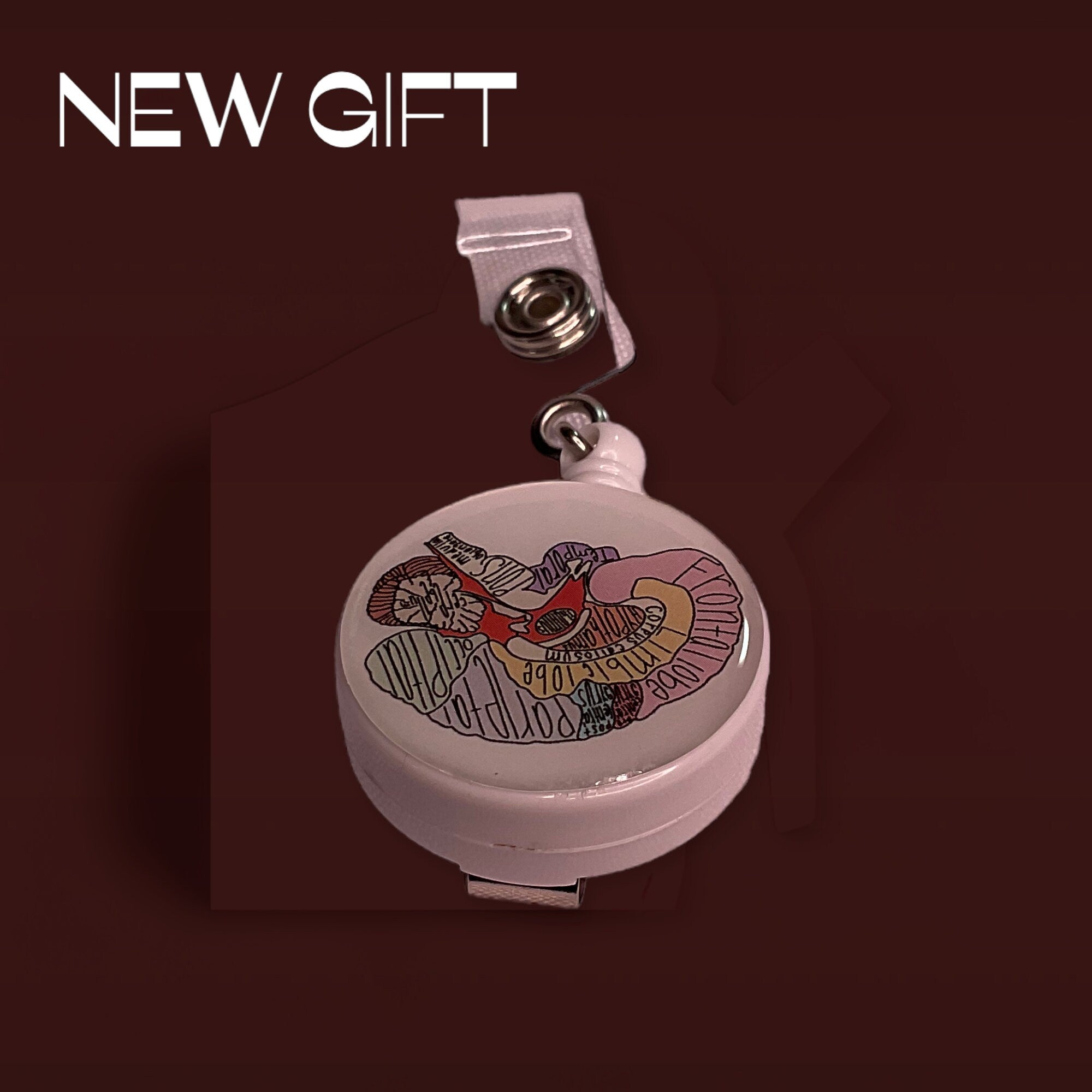 Badge, Gift, Badge Reel, Work Badge, Pastel Color Badge Reel, Acrylic Badge Reel