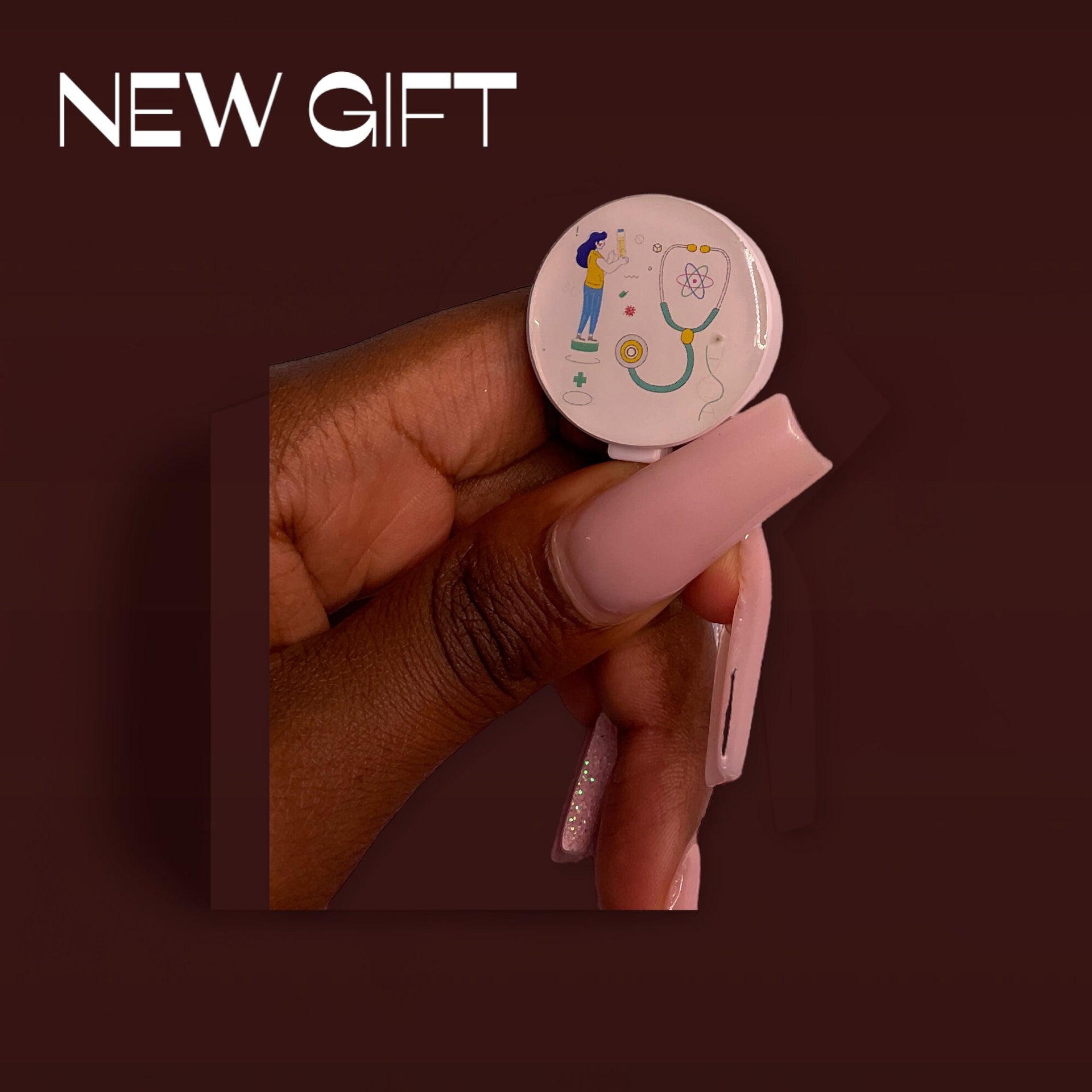 Doctor badge, Gift, Badge Reel, Work Badge, Pastel Color Badge Reel, Acrylic Badge Reel