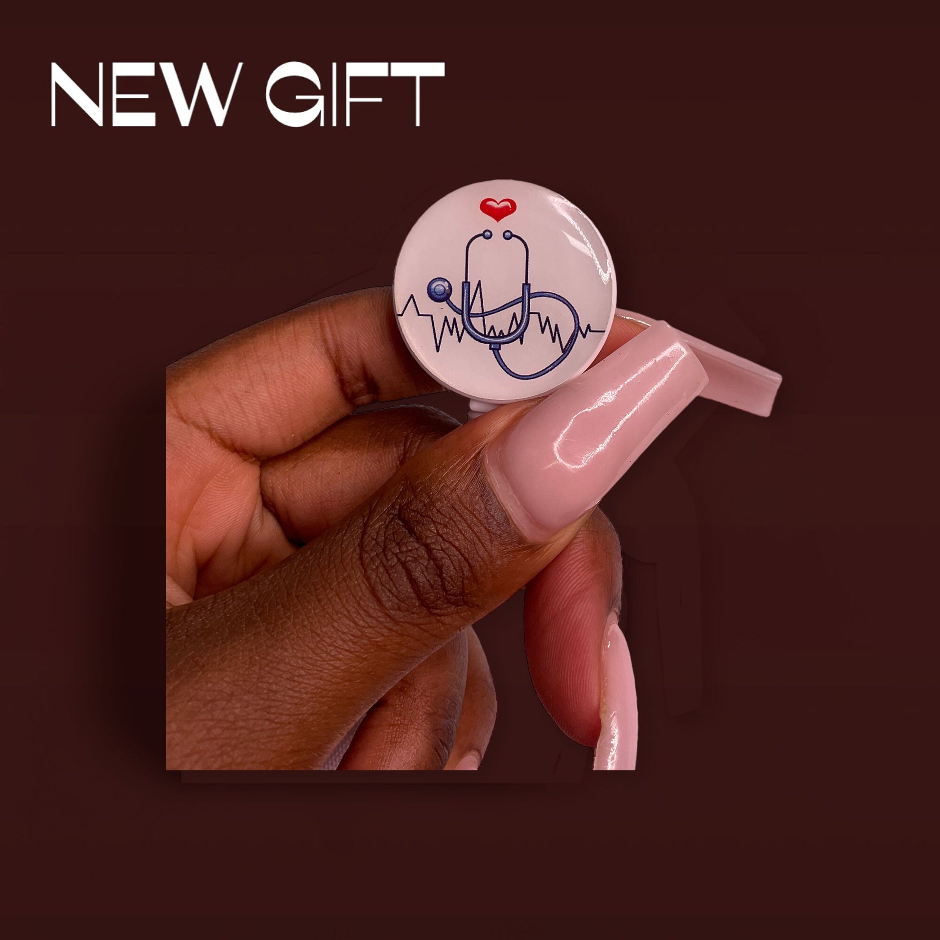 Doctor badge, Gift, Badge Reel, Work Badge, Pastel Color Badge Reel, Acrylic Badge Reel