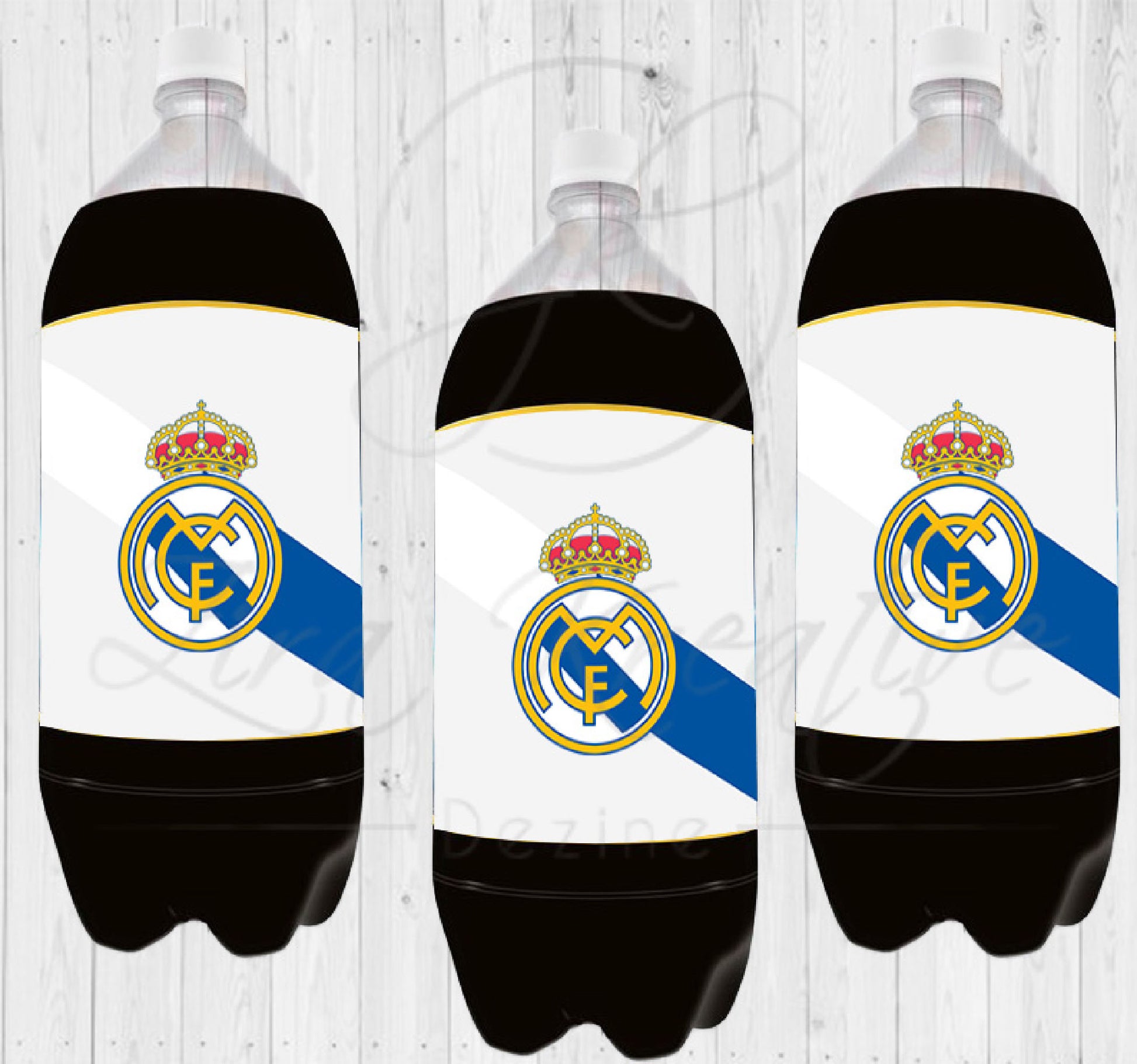 Real Madrid FC 2 Liter Bottle Labels, Digital Download, Party Favor