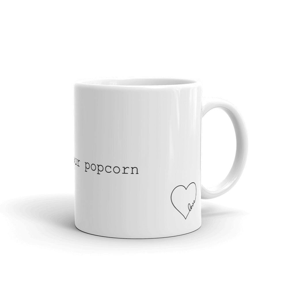 Funny Coffee Mug-Love is sharing popcorn