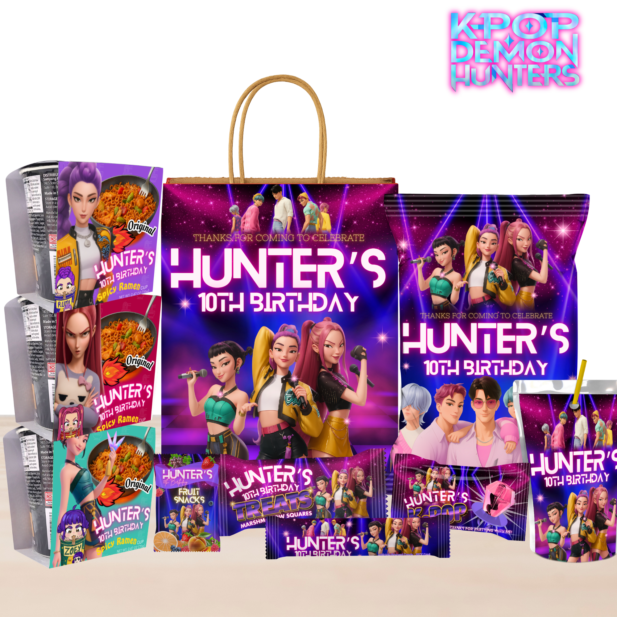 Custom birthday party favor bundle